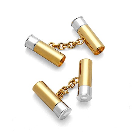 Sterling Silver & Gold Plated Double Cartridge Cufflinks Sterling Silver & Gold Plated Double Cartridge Cufflinks