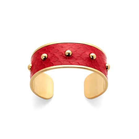 Athena Cuff Bracelet in Berry Snakeskin Athena Cuff Bracelet in Berry Snakeskin