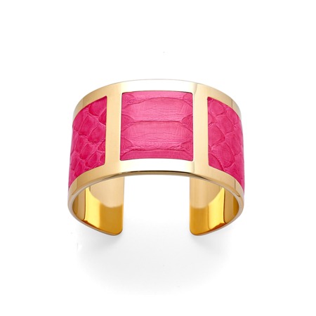 Roma Cuff Bracelet in Neon Pink Python Roma Cuff Bracelet in Neon Pink Python