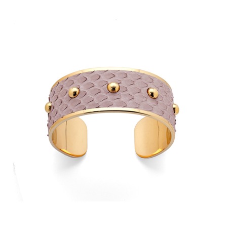Athena Cuff Bracelet in Nude Nubuck Python Athena Cuff Bracelet in Nude Nubuck Python