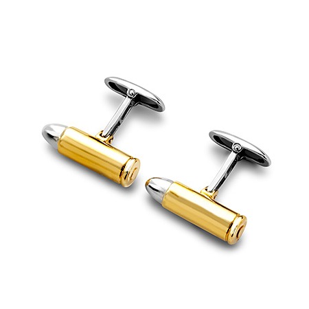 Sterling Silver & Gold Plated Bullet Cufflinks Sterling Silver & Gold Plated Bullet Cufflinks