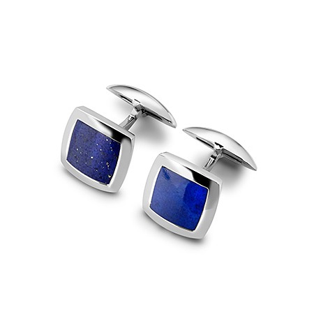Sterling Silver & Lapis Square Cufflinks Sterling Silver & Lapis Square Cufflinks