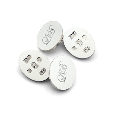 Classic Hallmarked Sterling Silver Cufflinks Classic Hallmarked Sterling Silver Cufflinks
