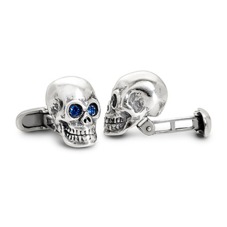Sterling Silver Skull Cufflinks