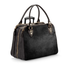Buffalo Cabin Bag in Black Calfskin with Black Haircalf