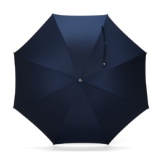 Mens Stand Up Umbrella with Wooden Handle in Navy Blue