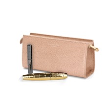 Small Cosmetic Case in Deer Saffiano