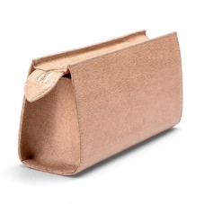 Small Cosmetic Case in Deer Saffiano