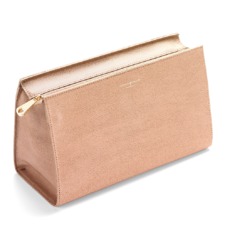 Large Cosmetic Case in Deer Saffiano