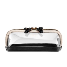 Medium Hepburn Cosmetic Case in Clear Monochrome