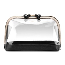 Large Hepburn Cosmetic Case in Clear Monochrome