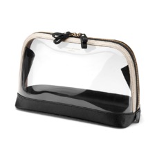 Large Hepburn Cosmetic Case in Clear Monochrome