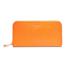 Continental Clutch Zip Wallet in Orange Lizard