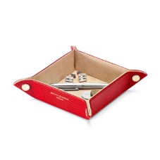 Mini Tidy Tray in Berry Lizard & Cream Suede