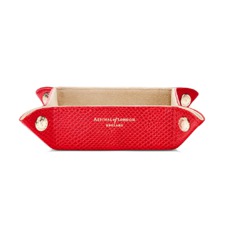 Mini Tidy Tray in Berry Lizard & Cream Suede