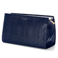 Large Cosmetic Case in Midnight Blue Lizard