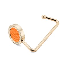 Aspinal Handbag Hook in Orange Lizard