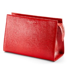 Medium Cosmetic Case in Berry Lizard
