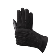Shadow Men's Suede & Leather Gloves in Black
