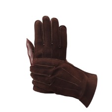 Shadow Men's Suede & Leather Gloves in Brown