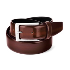 Men's Formal Leather Belt in Brown Shine