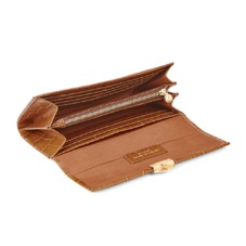 Mayfair Purse in Deep Shine Vintage Tan Croc