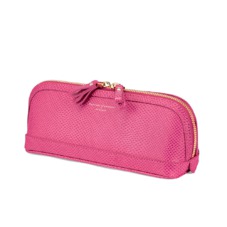 Medium Hepburn Cosmetic Case in Raspberry Lizard