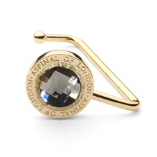 Aspinal Handbag Hook in Gold Snake Leather & Clear SWAROVSKI ELEMENTS