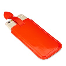 iPhone 6 / 7 Leather Sleeve in Flame Red Polish