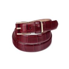Ladies Westbourne Belt in Deep Shine Bordeaux Croc