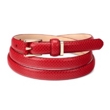 Ladies Skinny Westbourne Belt in Berry Lizard