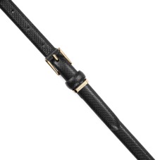 Ladies Skinny Westbourne Belt in Jet Black Lizard