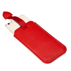 iPhone 6 Plus Leather Sleeve in Berry Lizard