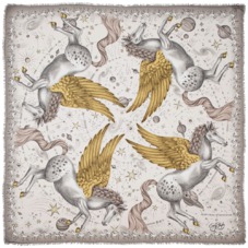 Pegasus Cashmere Blend Scarf in Gold