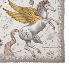 Pegasus Cashmere Blend Scarf in Gold