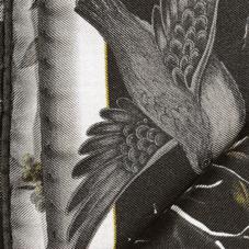 Robin Silk Twill Handkerchief in Black & Gold