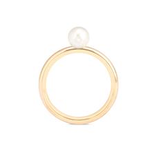 6mm White Japanese Akoya Pearl Ring