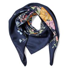 Bouquet of Flowers Silk Scarf in Blue