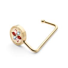 Aspinal Handbag Hook in Gold Snake Leather & Multi Coloured SWAROVSKI ELEMENTS