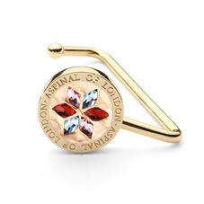 Aspinal Handbag Hook in Gold Snake Leather & Multi Coloured SWAROVSKI ELEMENTS
