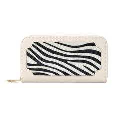 Marylebone Purse in Smooth Ivory & Zebra Haircalf