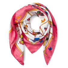 Multi Coloured Butterflies Silk Scarf in Blossom