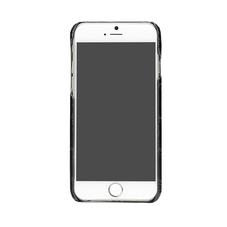 iPhone 6 Leather Cover in Deep Shine Black Croc & Black Suede