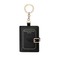 Marylebone Mini Refillable Journal Keyring in Smooth Black