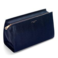 Large Cosmetic Case in Midnight Blue Lizard
