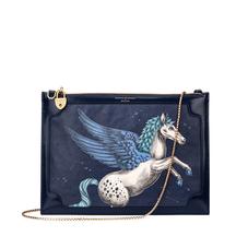 Soho Double Sided Clutch in Pegasus Blue Moon Print
