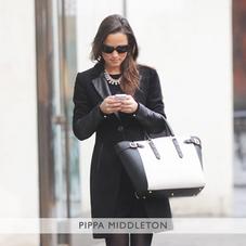 Large Marylebone Tech Tote in Black Pebble with Gold Hardware
