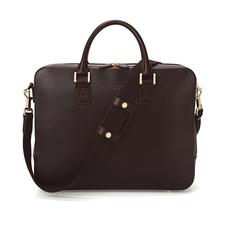 Large Mount Street Bag in Brown Saffiano