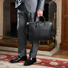 Large Mount Street Bag in Brown Saffiano