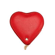 Heart Coin Purse in Berry Lizard